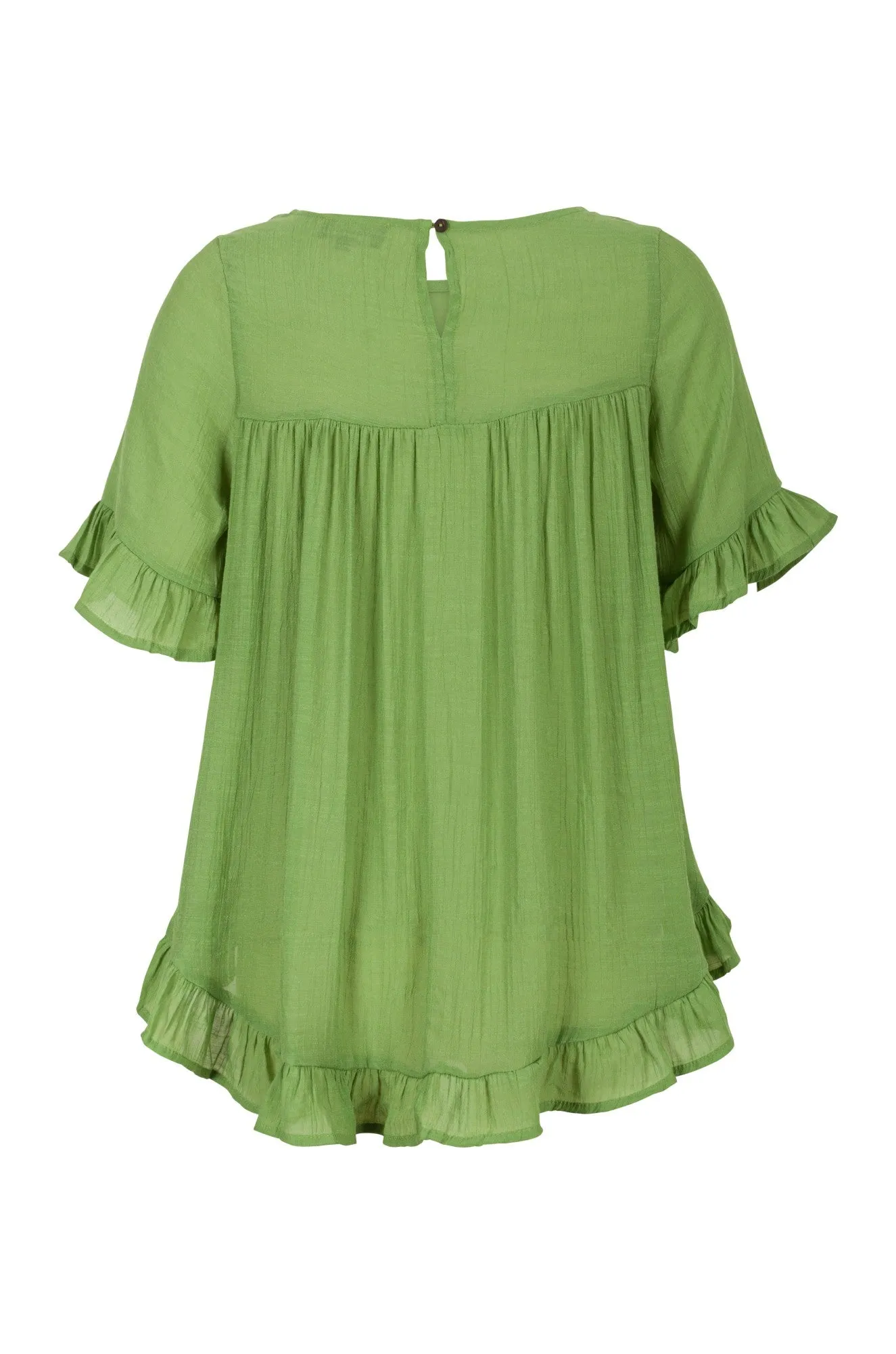 Top with sleeve and hem frills | Apple | 8823A1 Cozy Pajamas