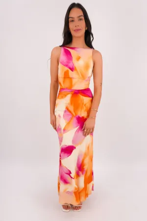 Torla Maxi Dress Orange Soft Touch