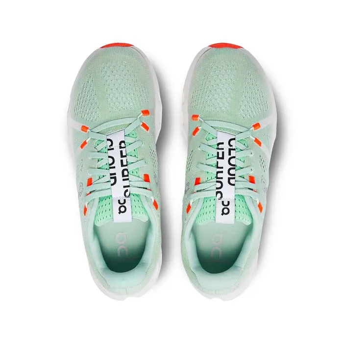 logo - laced shoes rocker - sole running wear Womens On Running Cloudsurfer in Creek/White
