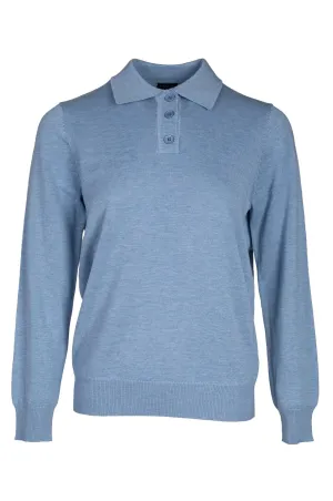 All Day Touch of Wool Polo Jersey | SKY MARLE | 6332B1