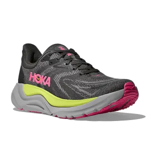 Compression Web Bracing heel - cushion running shoes Womens Hoka Arahi 8 in Charcoal Grey/ Grey Skies