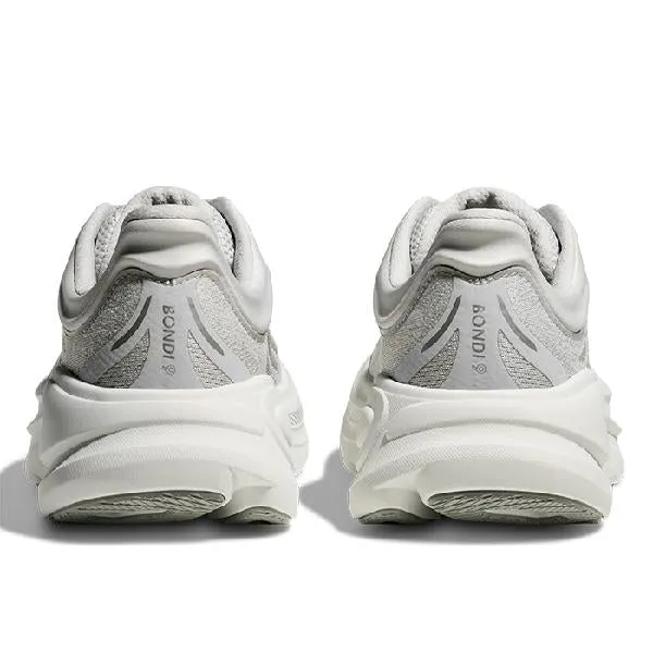 Womens Hoka Bondi 9 Extra Wide in Stardust/Silver Speed - running Temperature Regulating Design
