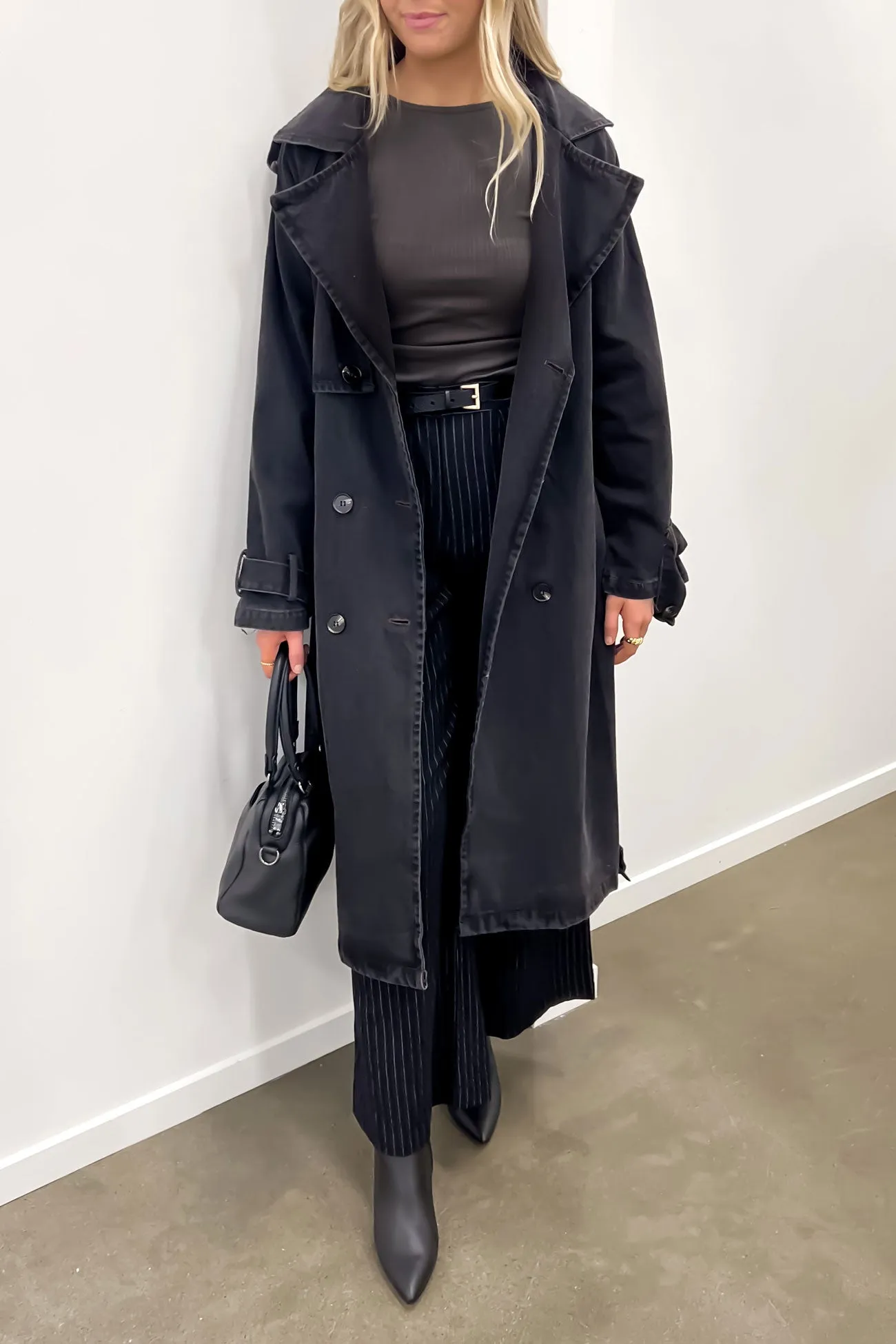 Essential Tee Casual Style Mikaela Long Sleeve Charcoal