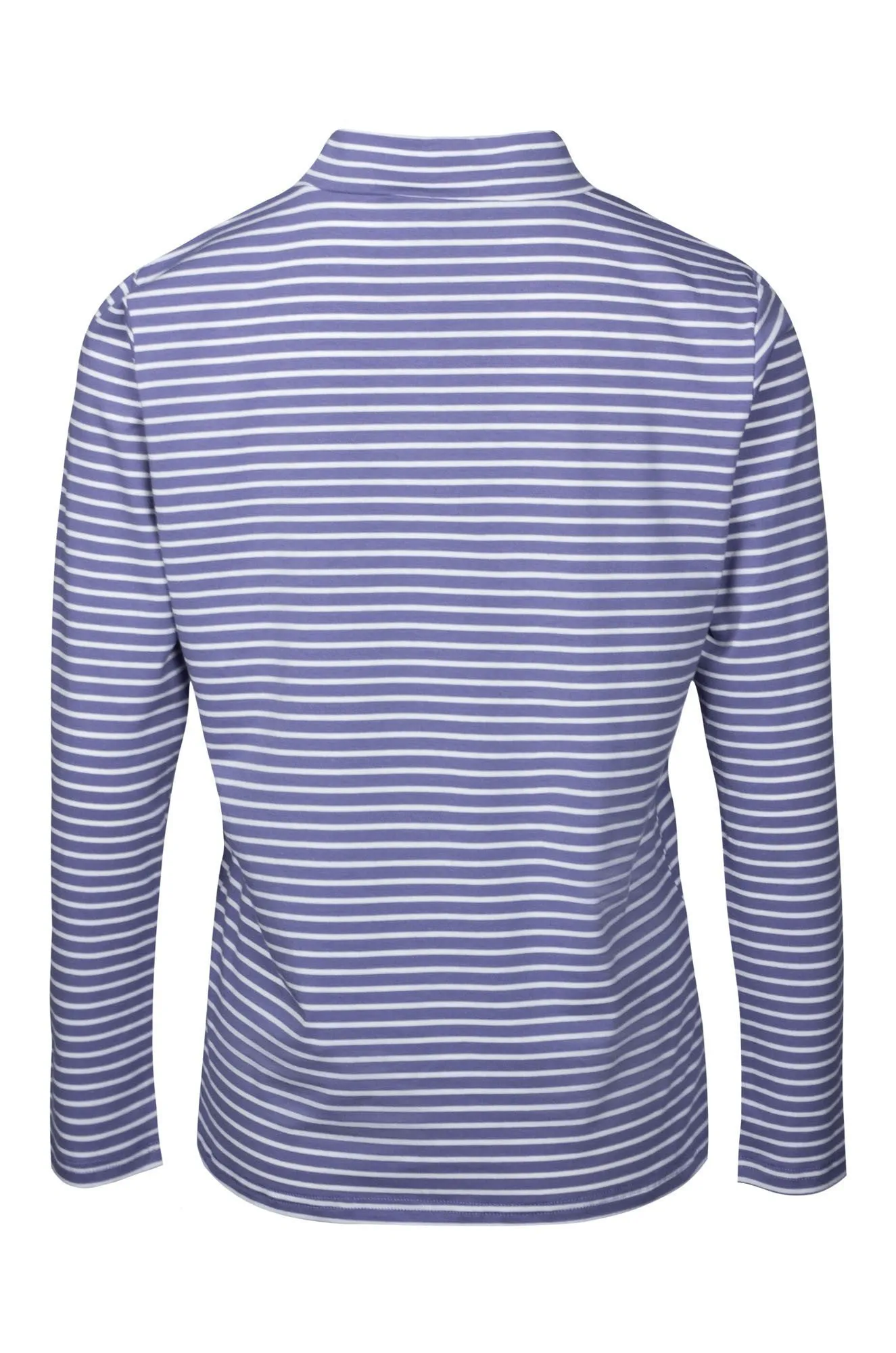 Recycled Fit Crystal Soul Stripe Turtle neck Top | INDIGO WHITE | 6562B1