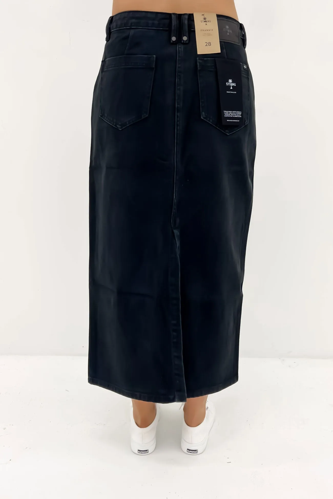 Hidden Zipper Frankie Skirt Dusk Black