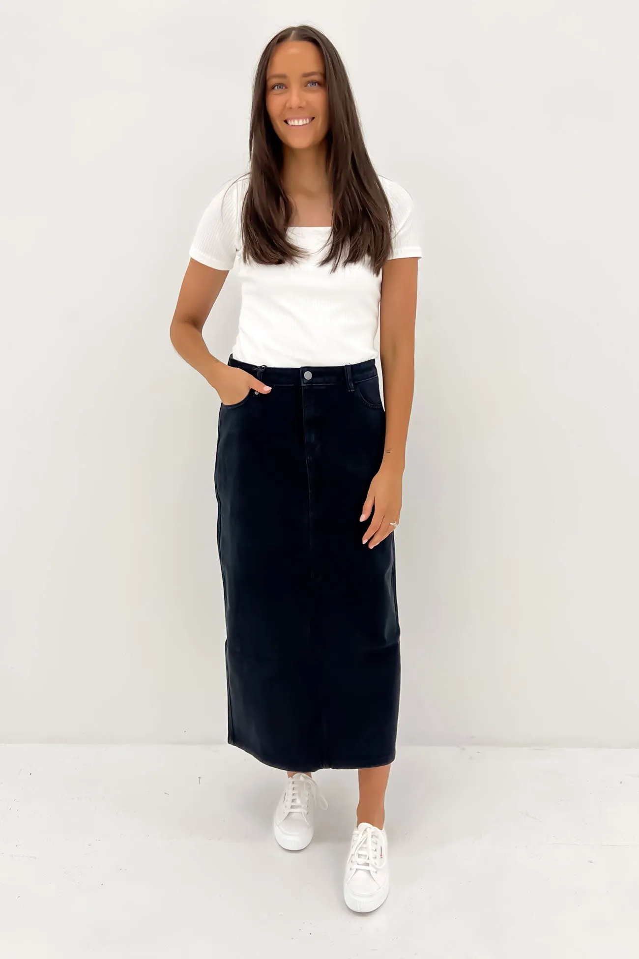 Frankie Skirt Dusk Black Machine washable