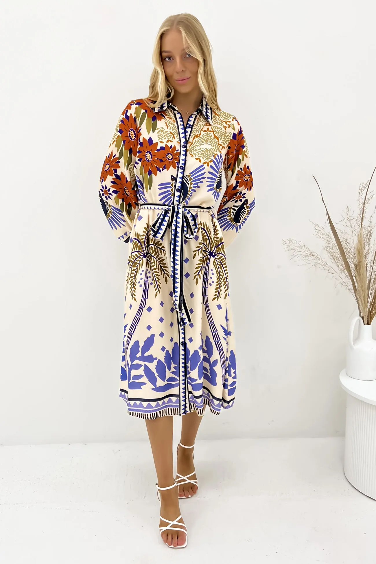 Sasha Midi Dress Tropical Sagrada Lightweight Piece