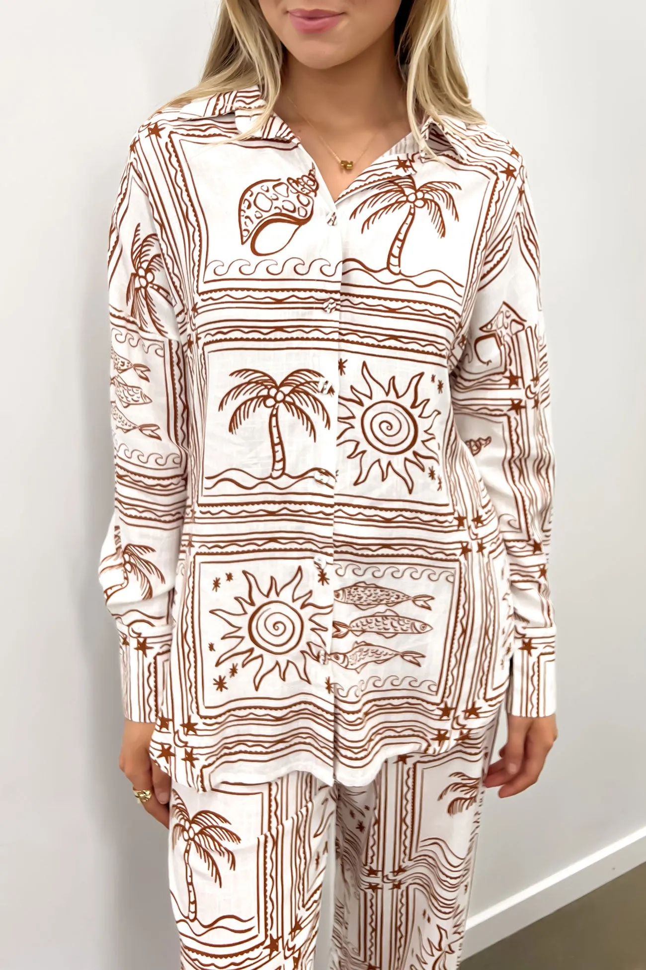 FadeResistantPrint Modern Design Soleil Shirt Kohana