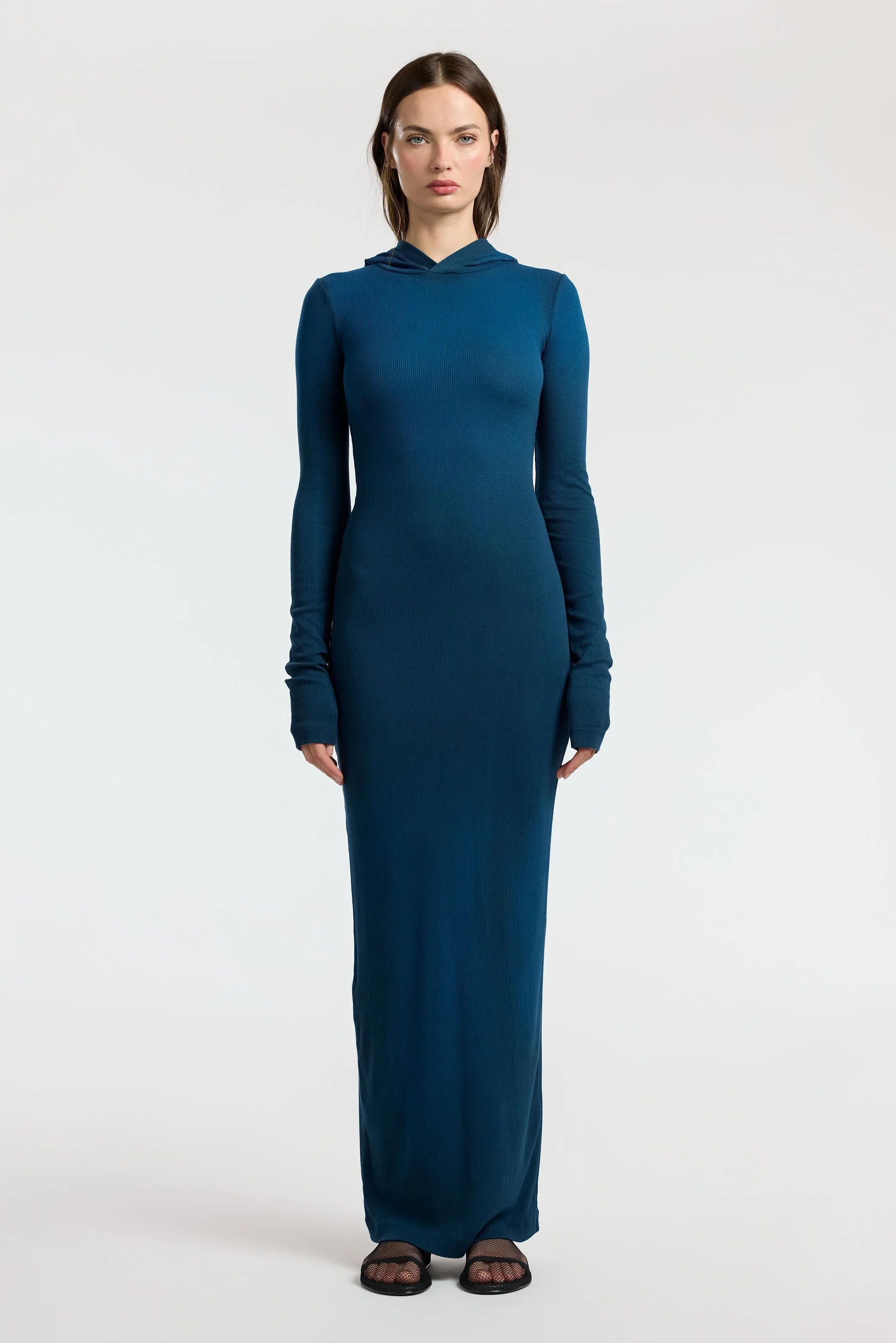 Verona Hoodie Dress Flattering Silhouette Wear Matte-Lining