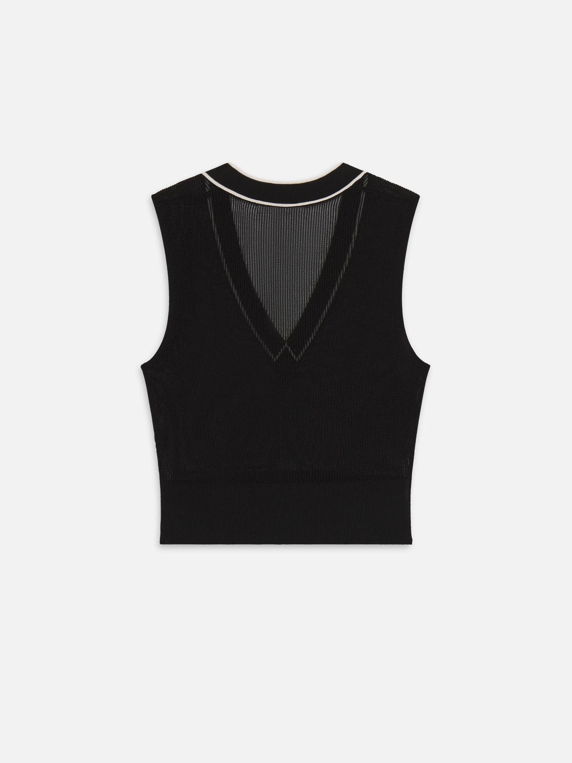The Varsity Vest -- Black Multi Minimal Warmth UVProtection Layer