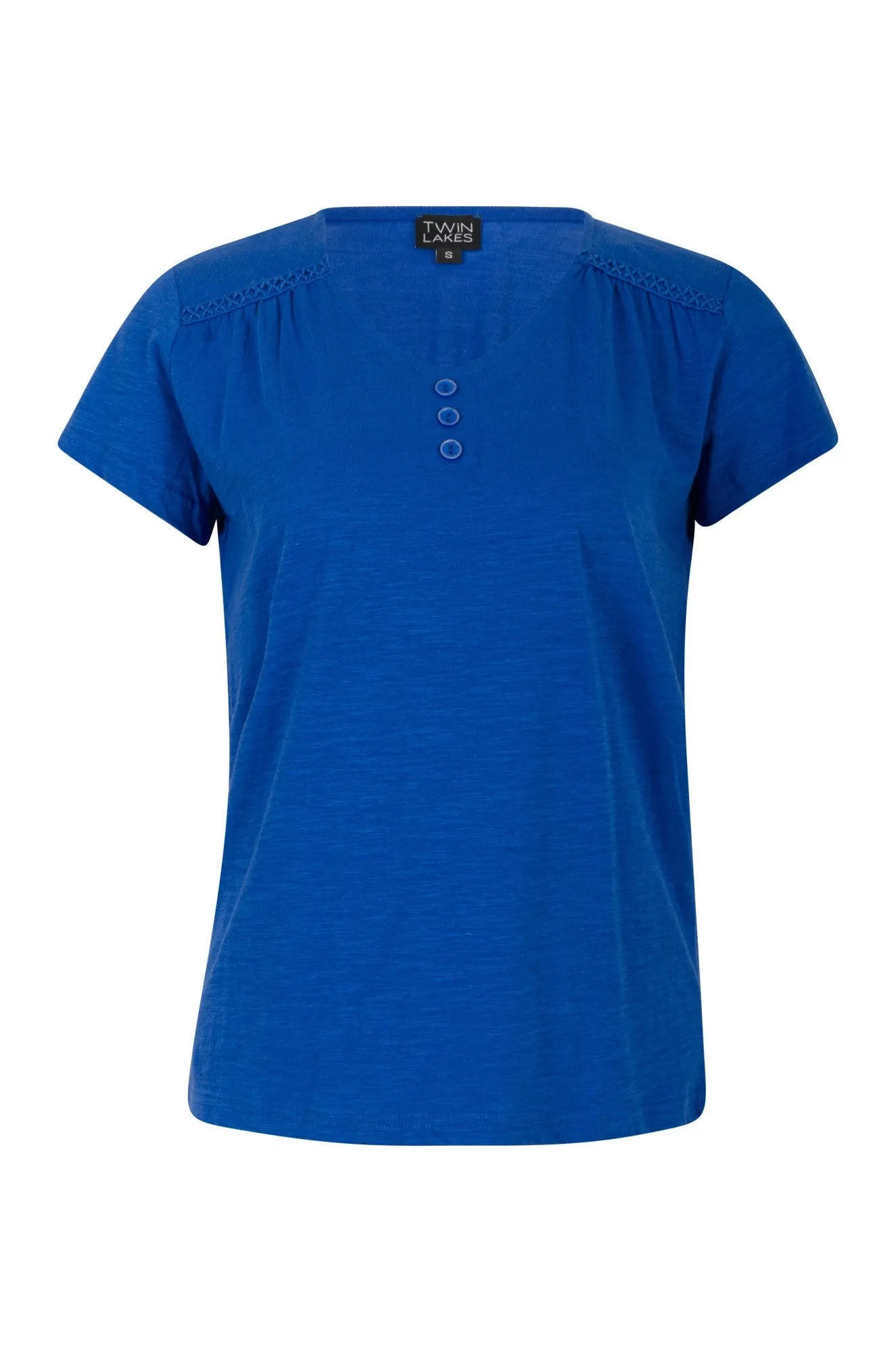 Model Glow 100% Cotton Slub Top | ROYAL | 6963A1