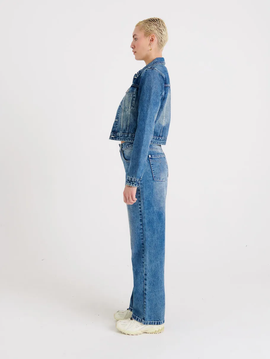 Eco Friendly Dye Trucker Denim Jacket