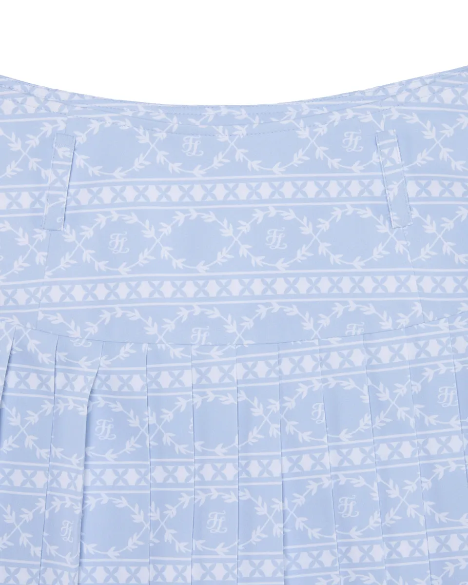 high waist pattern skirt - Blue Easy Combo Ethically Made