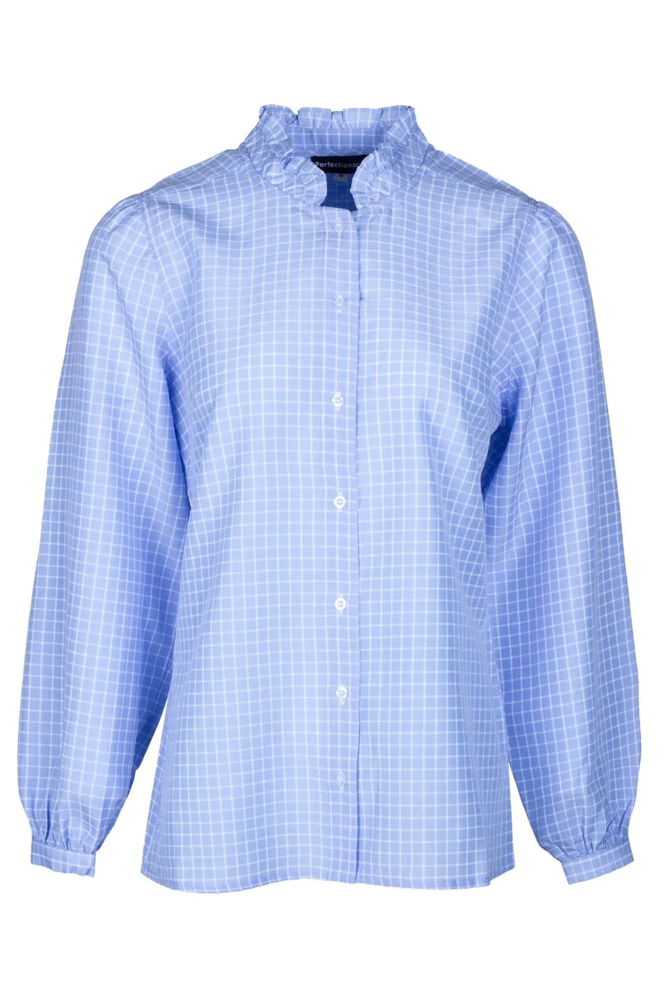 Flexible Waist Sporty Layer Look Shirt | Sky Checks | 4942B1