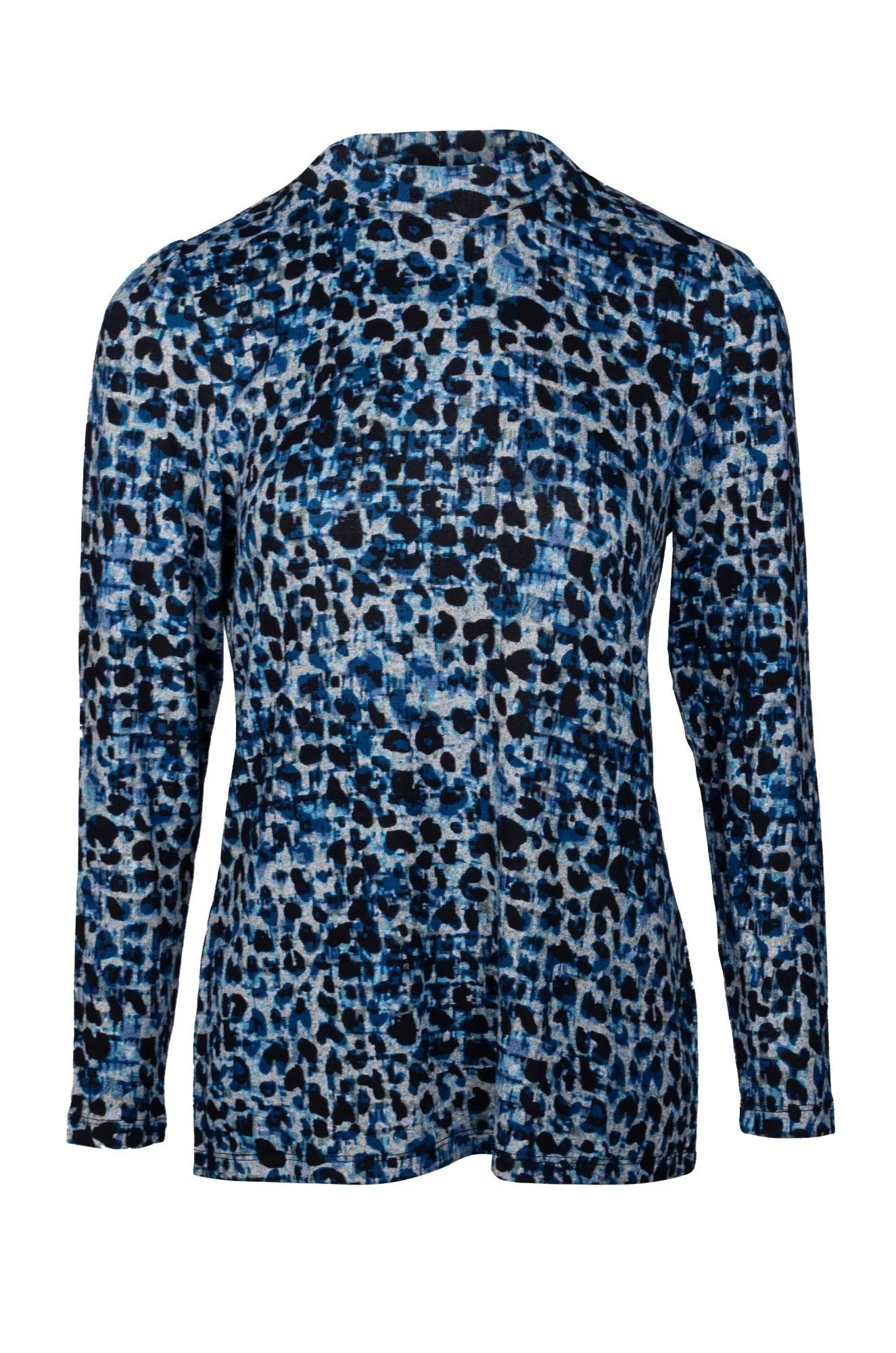 Turtle neck Warm Touch Top | Blues Abstract Spot | 7902B1 Party Ready Bold Step