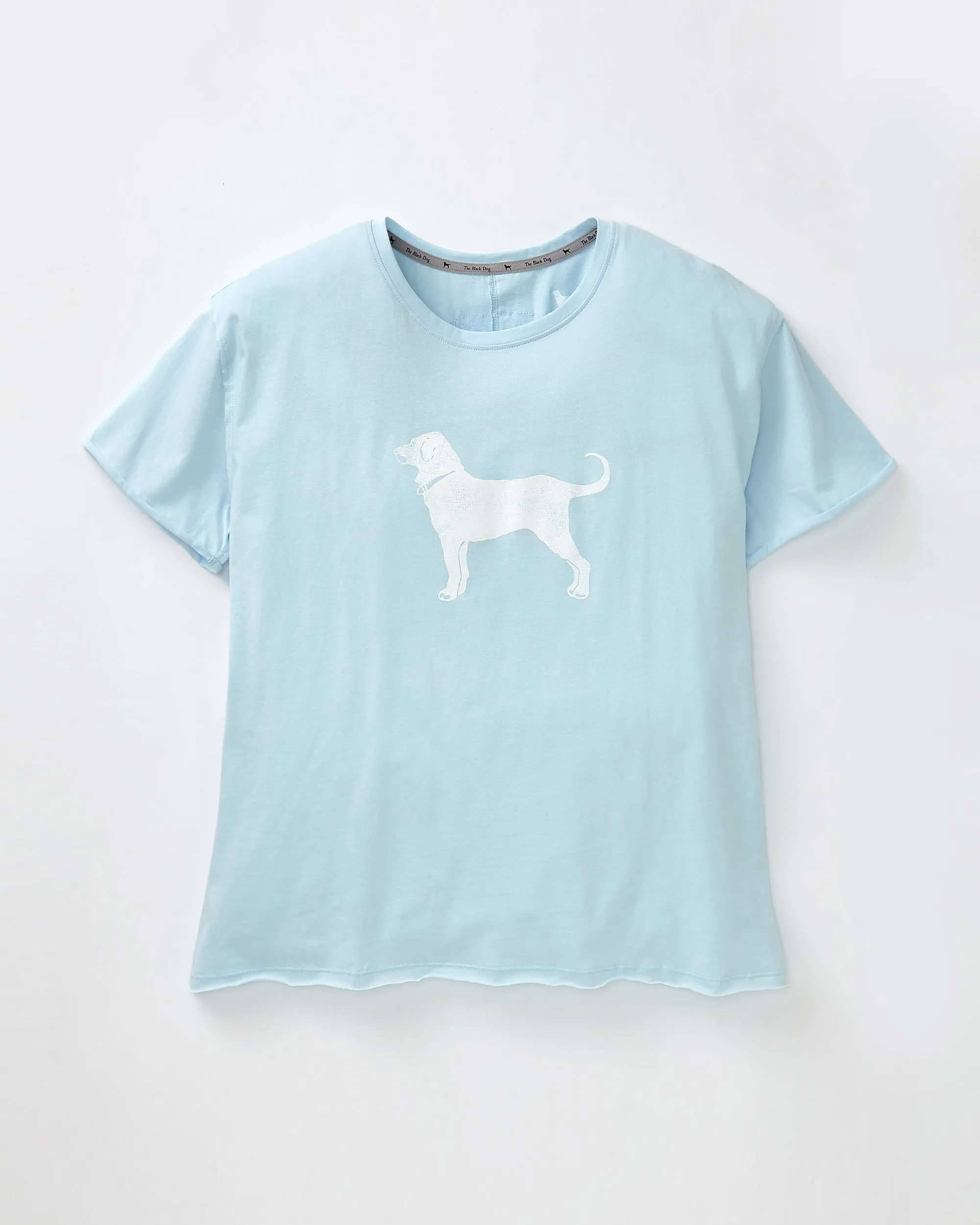 Layered Hem Detail Business Meeting Ladies Raw Edge Shortsleeve Tee