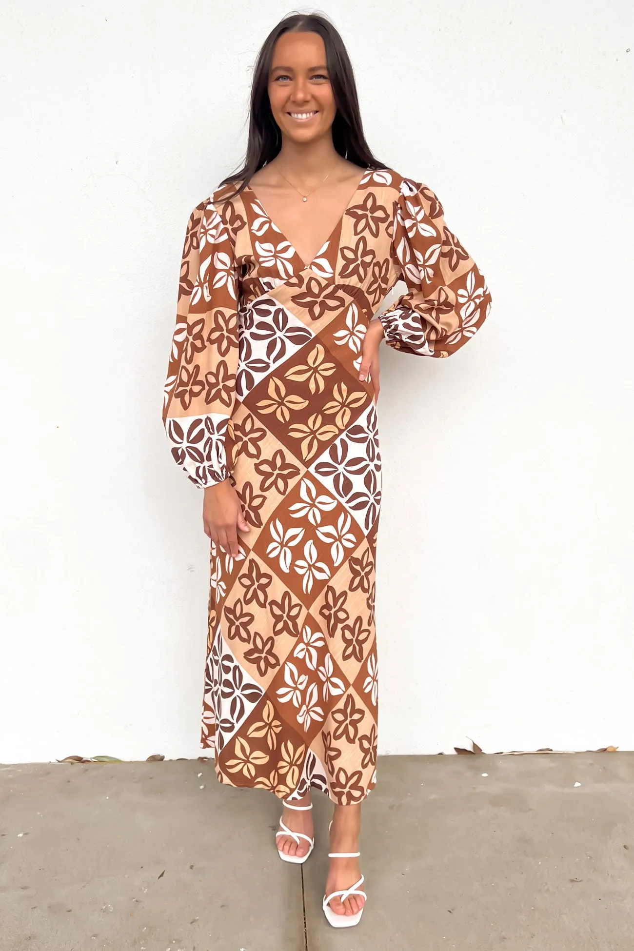 Chill Style Tylah Maxi Dress Brown Milan