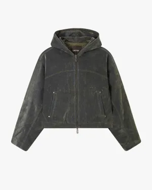 Trendy Feel Velvet Denim Worker Jacket