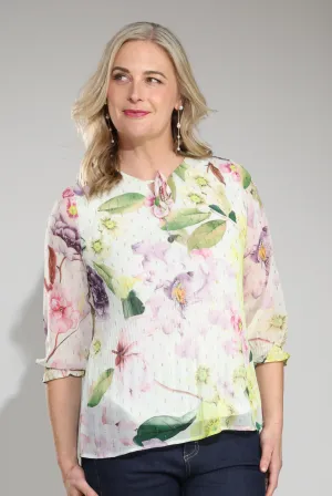 Antibacterial Treatment Morning Walk Top | Pastel Multi Garden | 8562C1