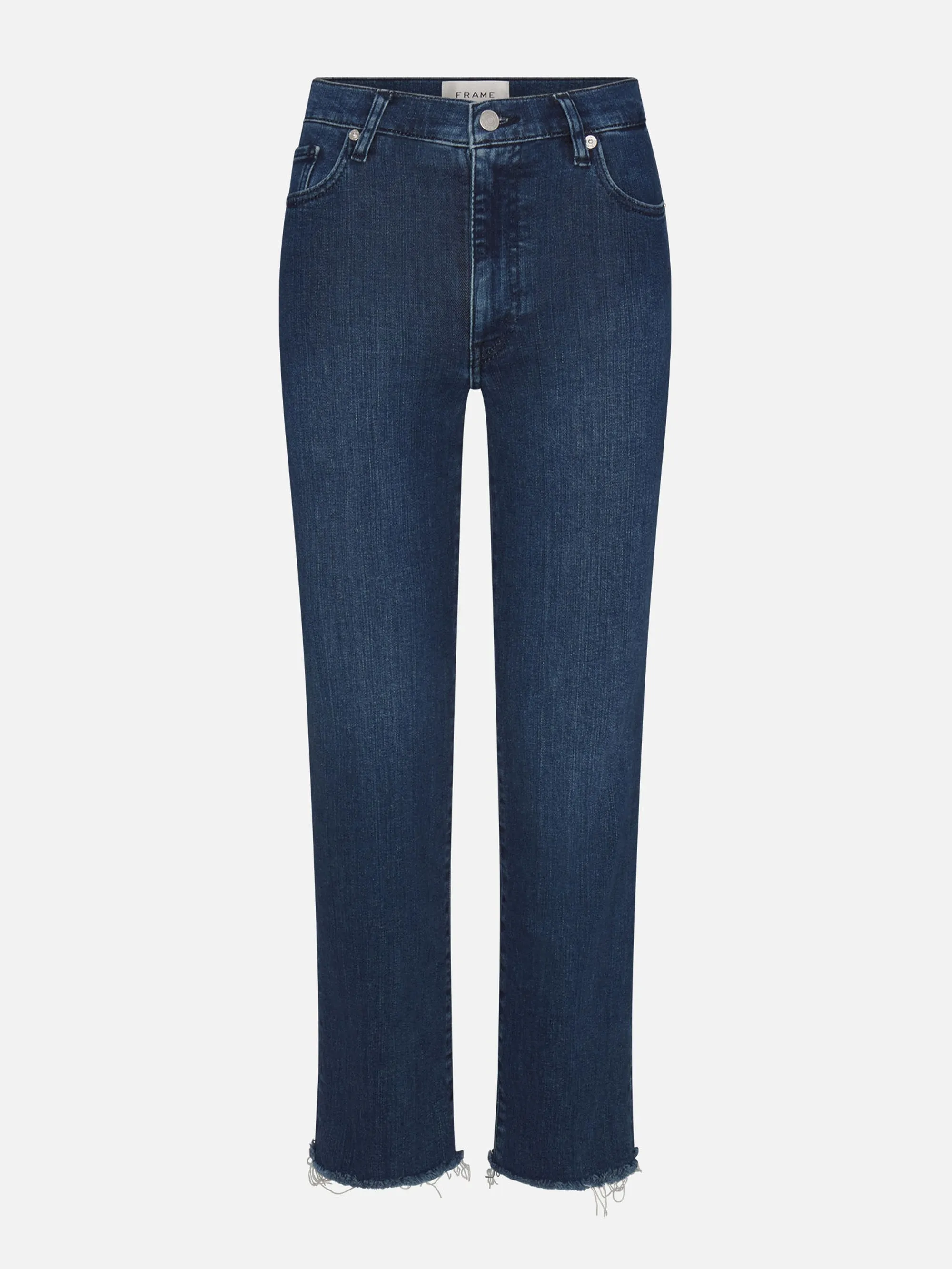 Breathable mesh design Le Sleek Straight Crop -- Thunderstorm Raw Fray