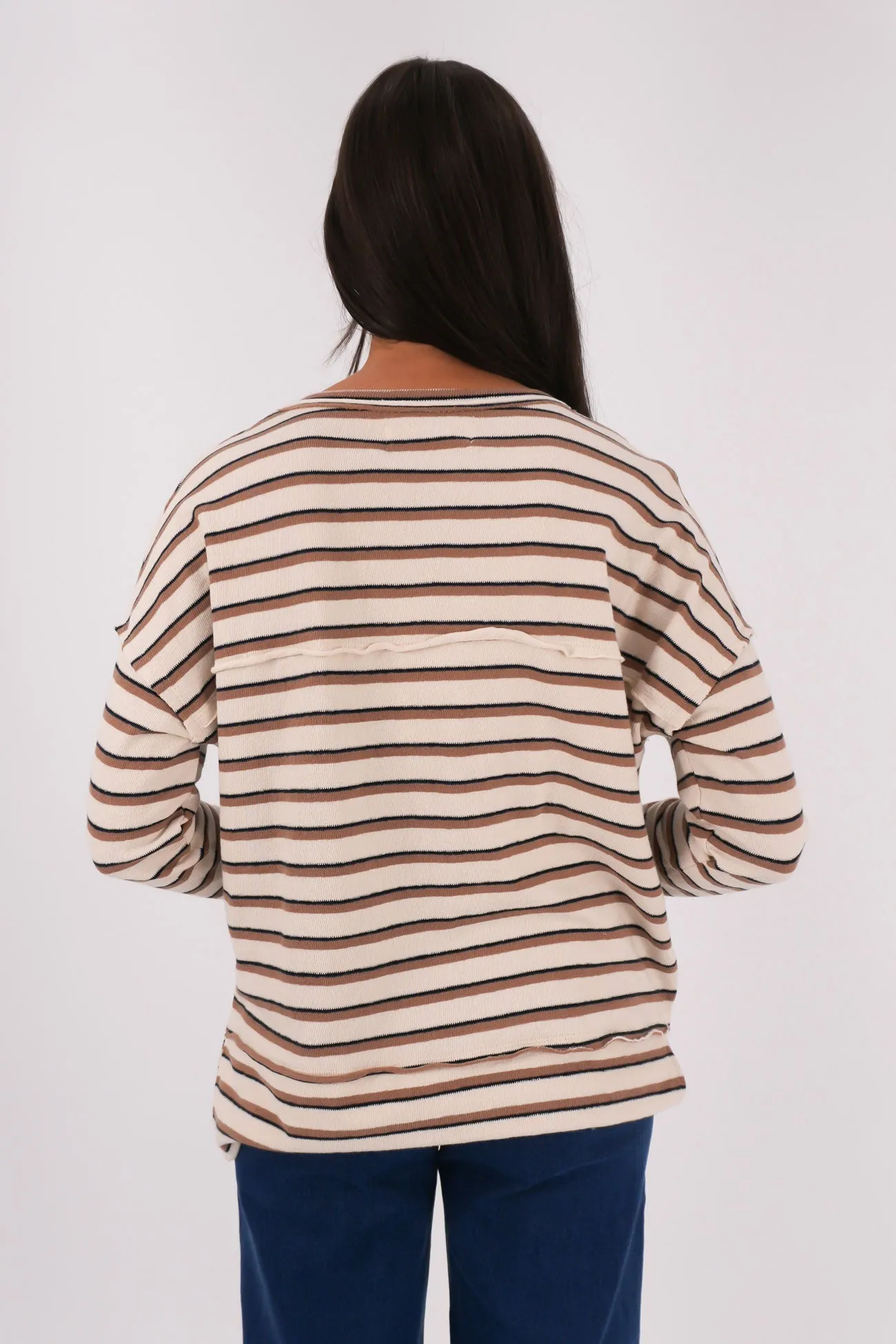 High Quality Printing Comfort and Ease Berkley Stripe Tee Stripe