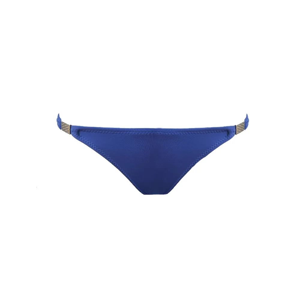 Speed Soul FlatlockStitching Women's Plain Bikini Bottom,Dark Blue