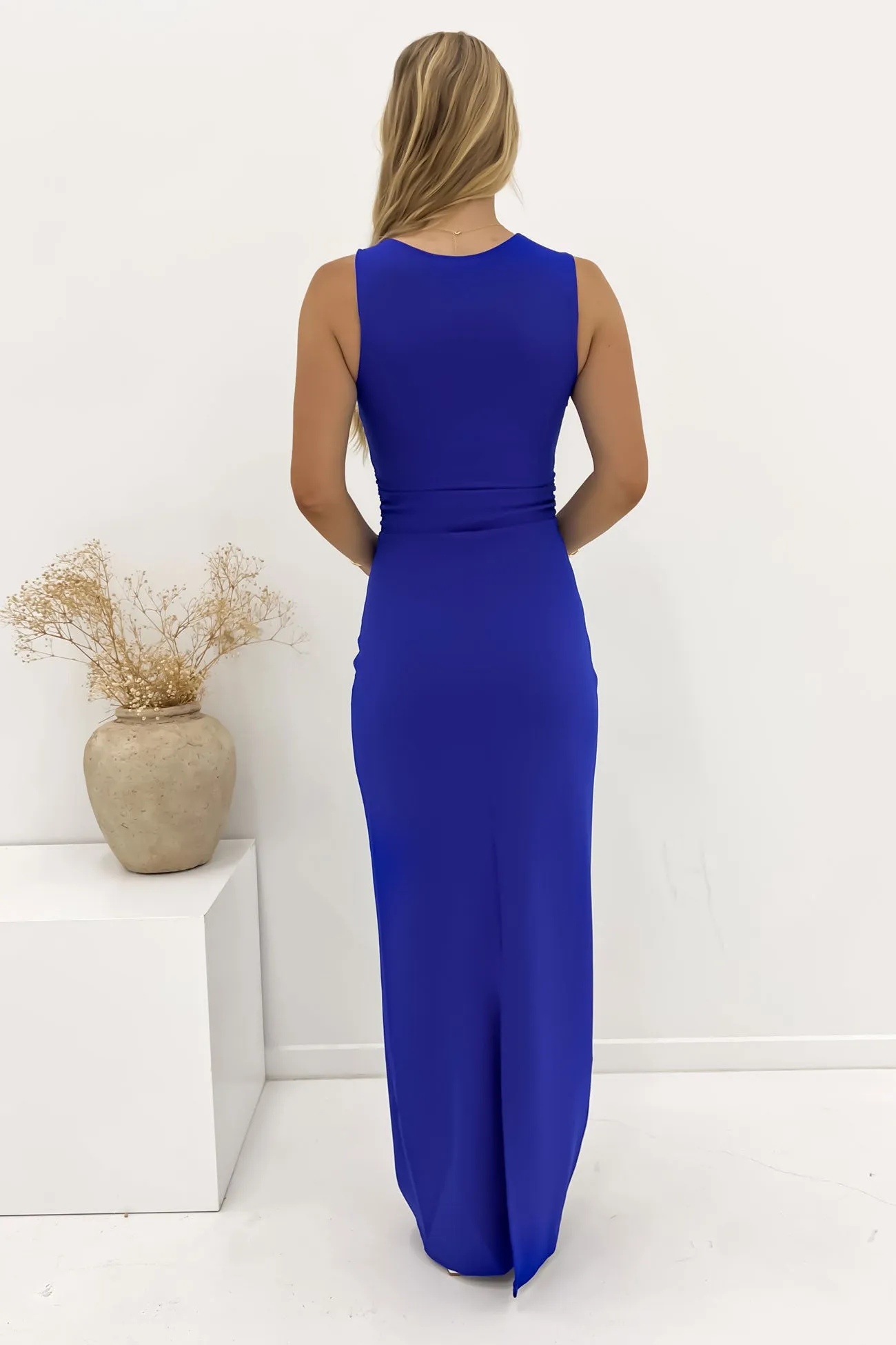 Party Safe Dress for brunch Celia Maxi Dress Cobalt