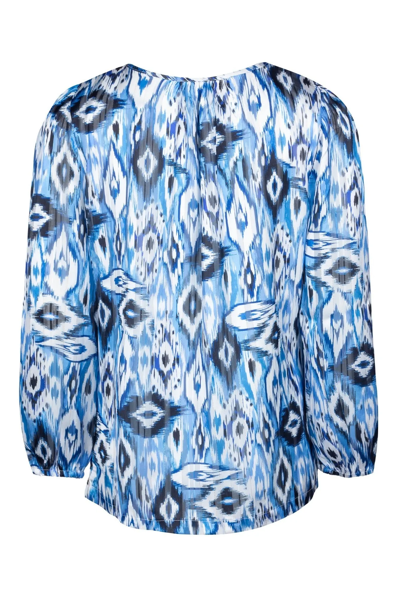 Printed Chiffon Top | Black Blue Aztec | 7121B1 Summer Skirt