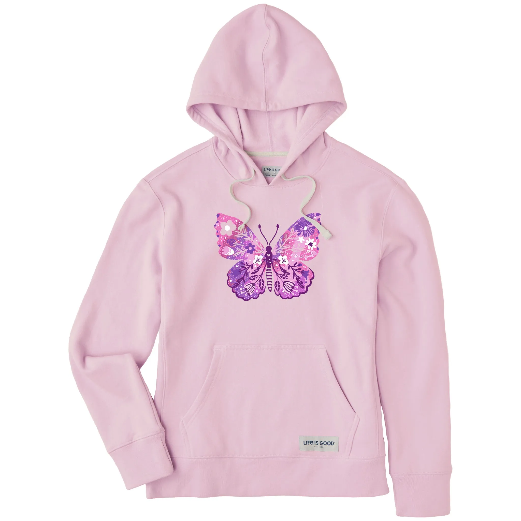 product gemstone luxury Comfortable fit Women's Floral Butterfly Tie Dye Simply True Fleece Hoodie