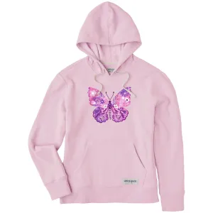 Women's Floral Butterfly Tie Dye Simply True Fleece Hoodie product safety Branded Look