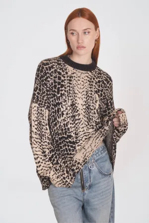 Ultra Soft Lightweight Fabric Croc Oversized Distressed Knit