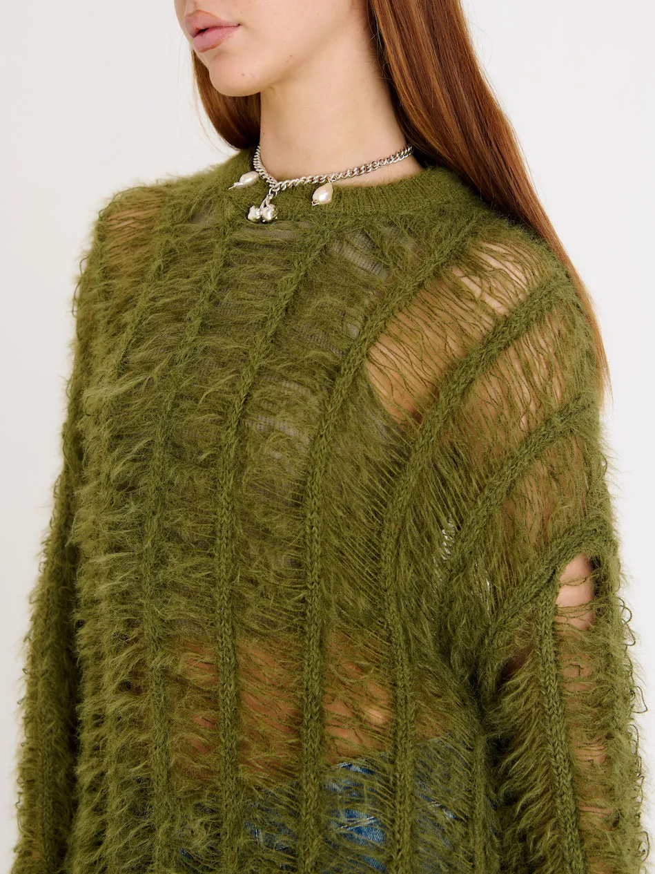 Versatile Comforted Street Ready Liar Shredded Knit