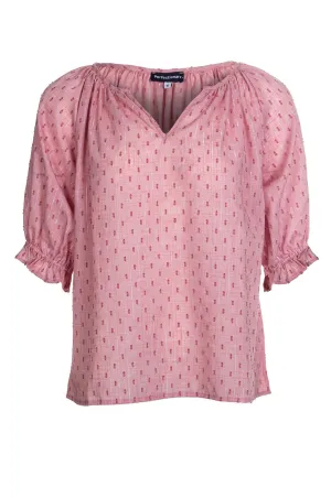 Functional Fashion Poly Cotton Dobby Top | Dark Petal | 4671A1