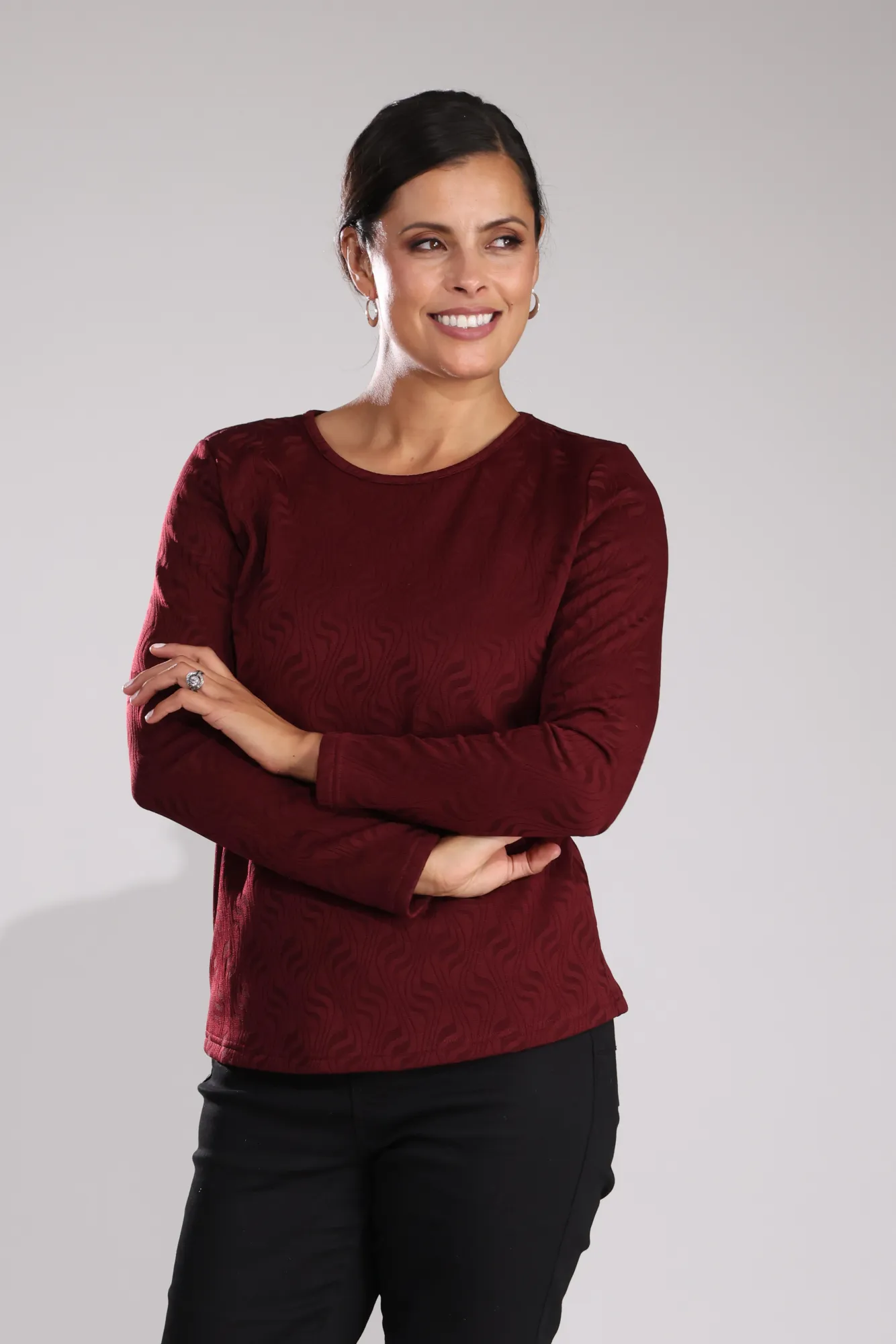 Forest Air StretchWaistband Top | Berry | 4531B1