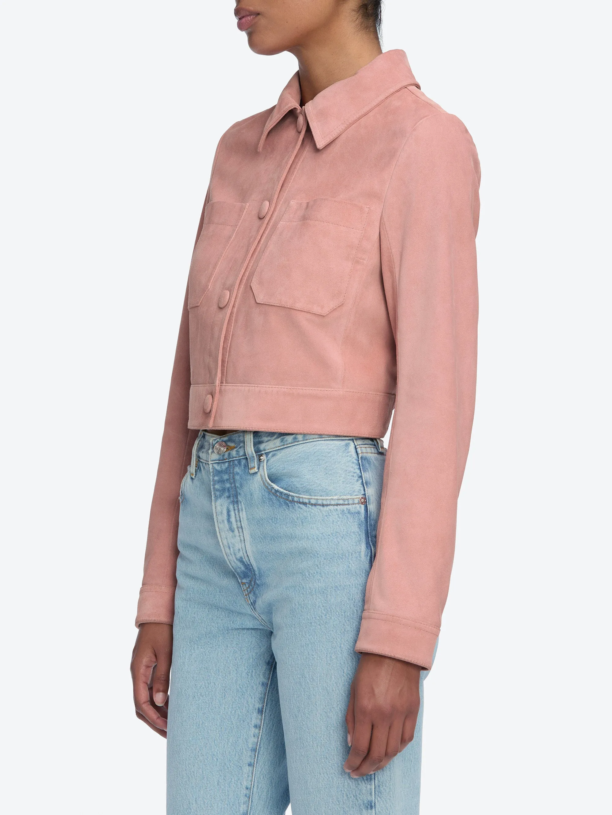 The Small Suede Jacket -- Flamingo MultiPocketStyle
