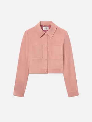 Waterproof Coating Lightweight Feel The Small Suede Jacket -- Flamingo