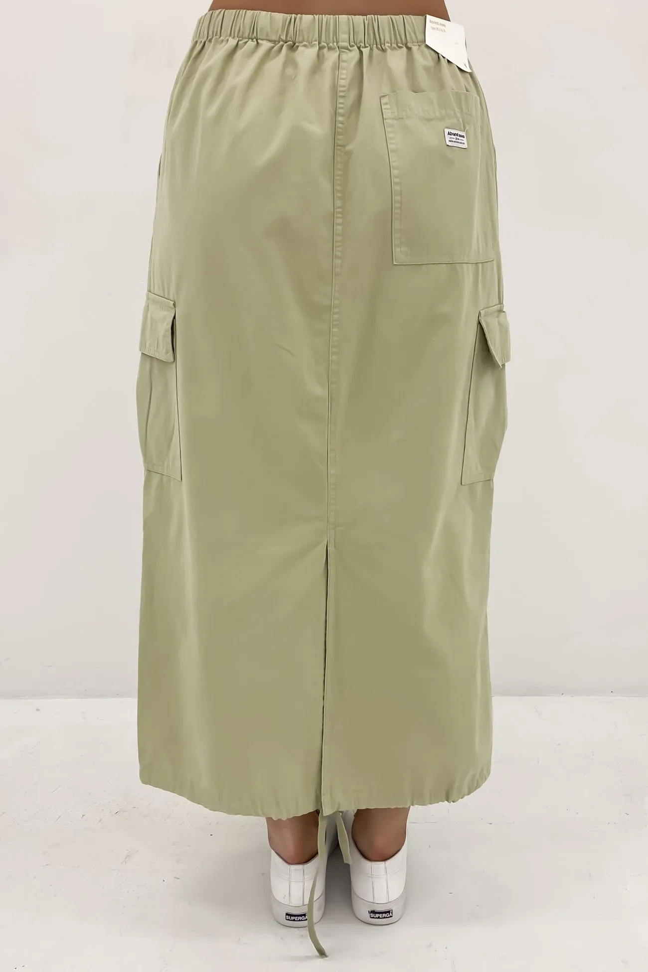 Creative Fashion Outfit Mix Utility Skirt Sage