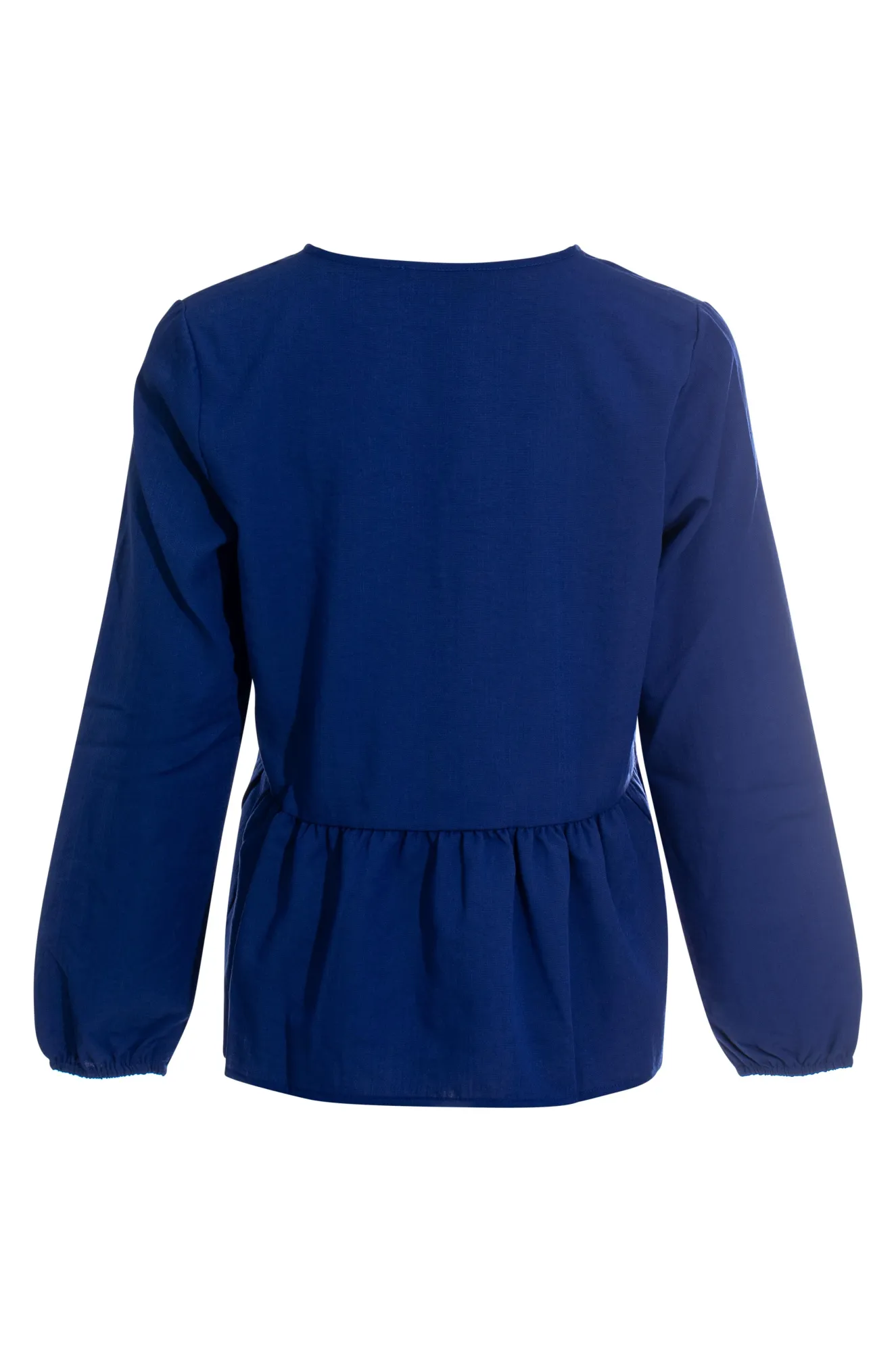 Antibacterial Finish AbrasionFree Edging V neck Soft Drape Top | BLUEBERRY | 8803BR