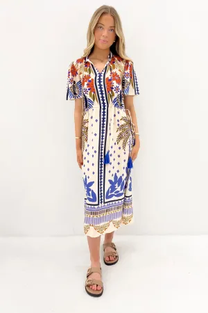 Fashion Layers Cozy and Comfortable Venya Midi Dress Tropical Sagrada