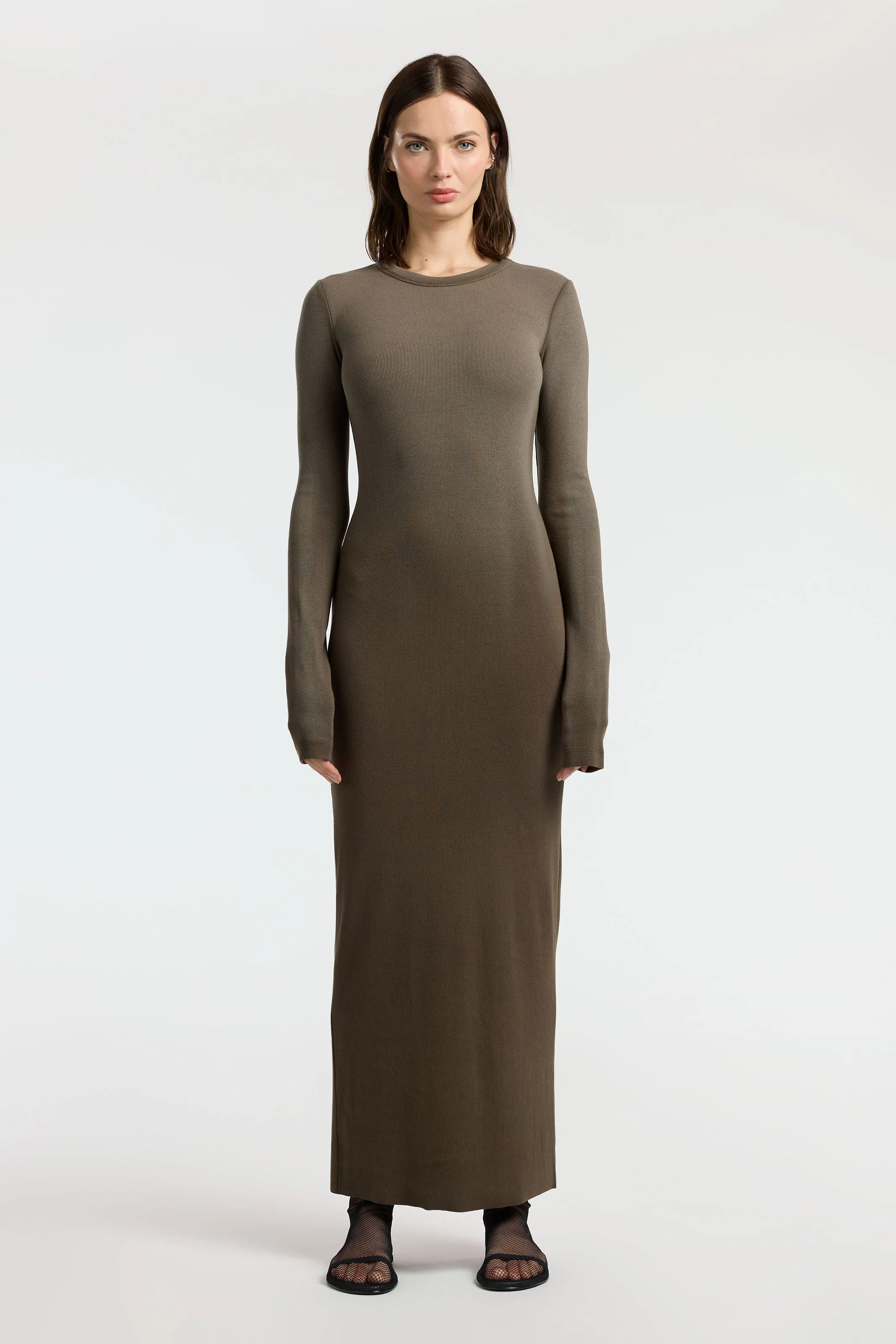 Verona Crewneck Maxi Dress Mermaid-Hem
