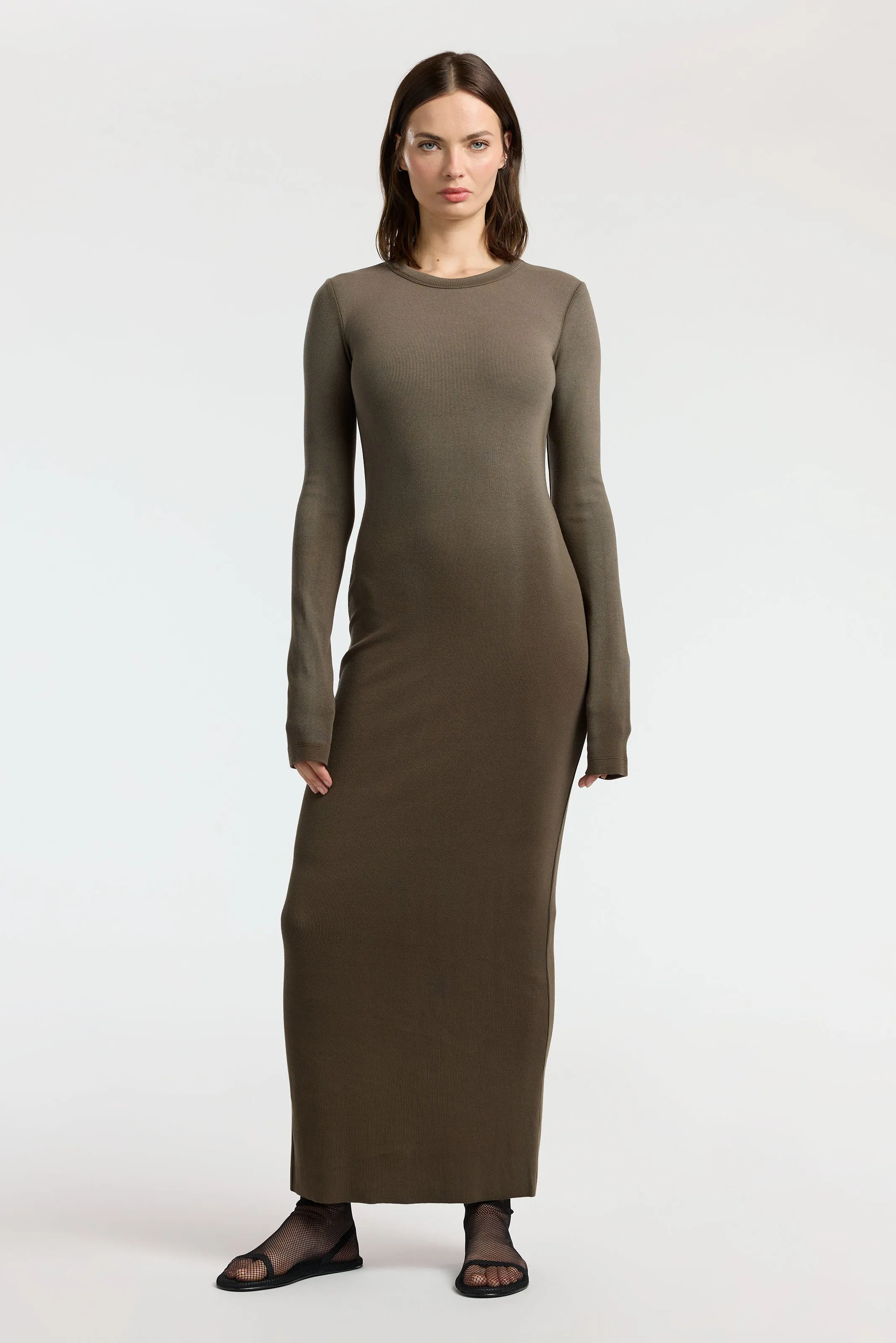 Verona Crewneck Maxi Dress Elegant Touch Perfect Style