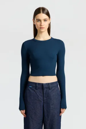 Subtle Logo Placement polo neck Verona Crop Shirt