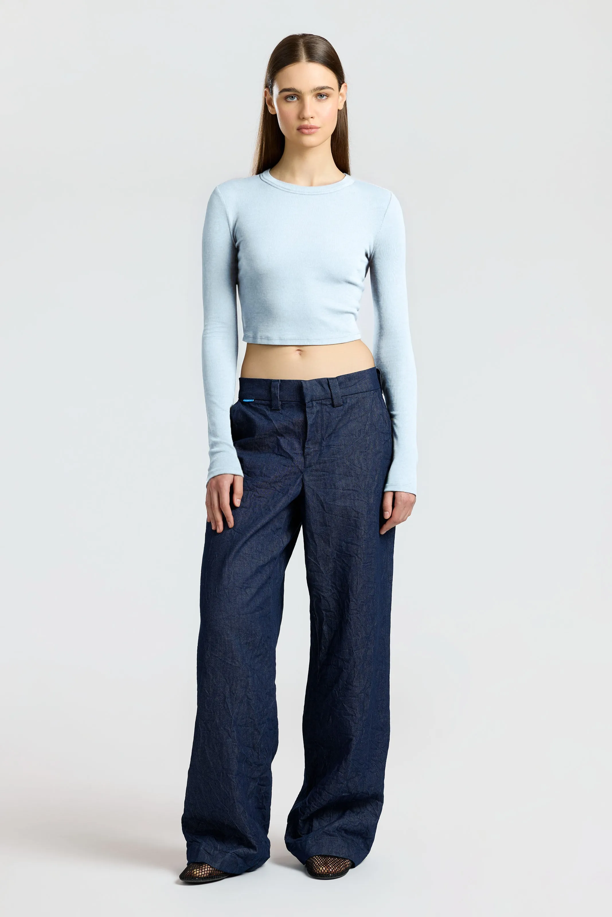 ZeroWaste Production Cozy Layers Verona Crop Shirt