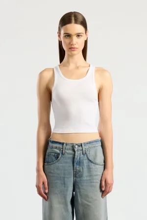 Verona Crop Tank Silver Glow Wool Fit