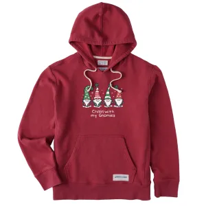 Basic Wear City Casual Women's Chillin' with my Gnomes Simply True Fleece Hoodie