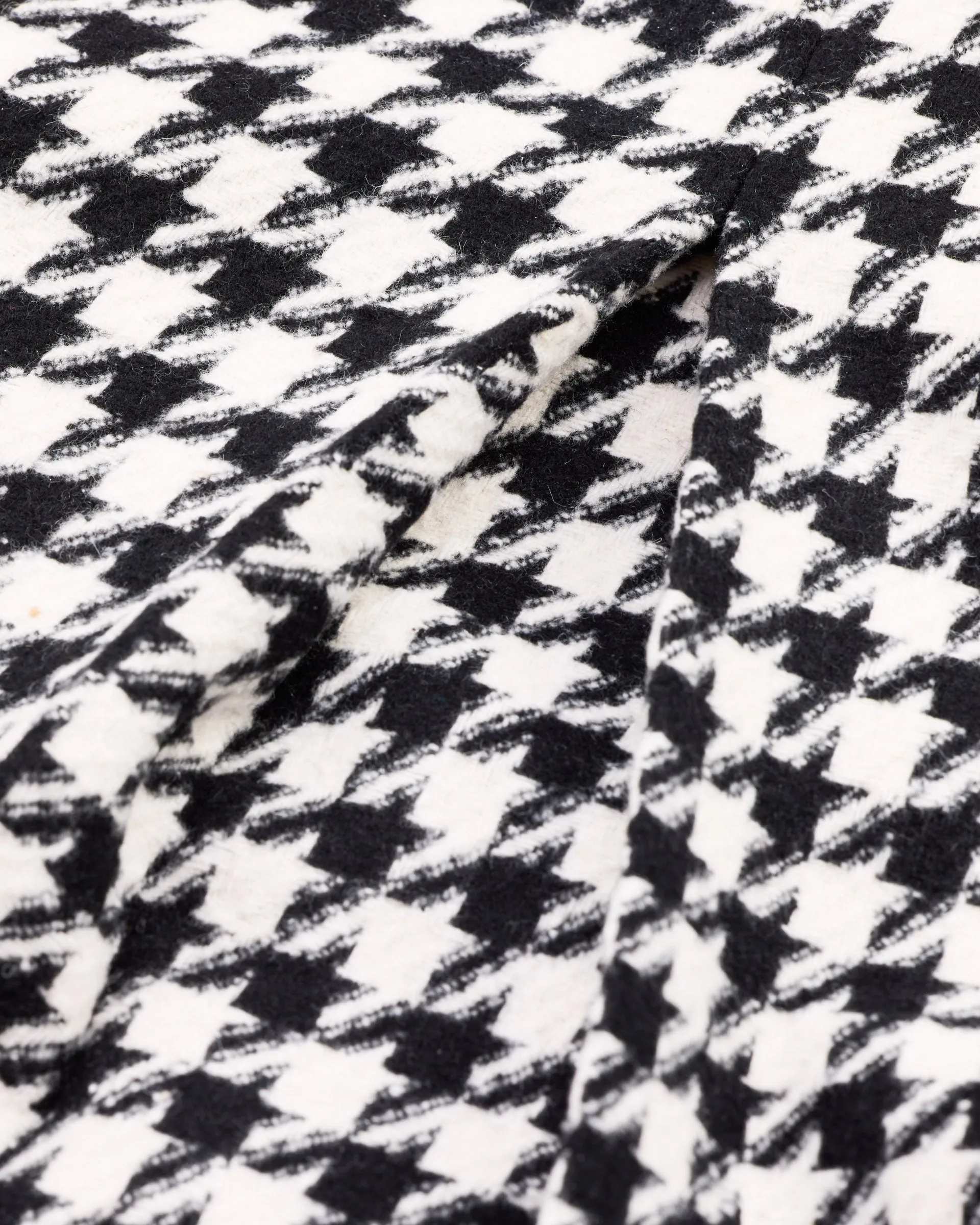 Layered Hem Cool Details Houndstooth checkered flare skirt - Black