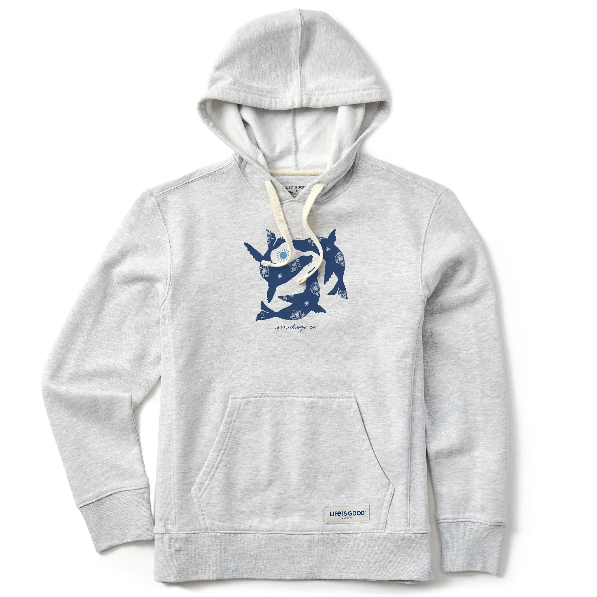 dancing suitable Water Resistant Women's Sea Lion Silhouettes Simply True Fleece Hoodie