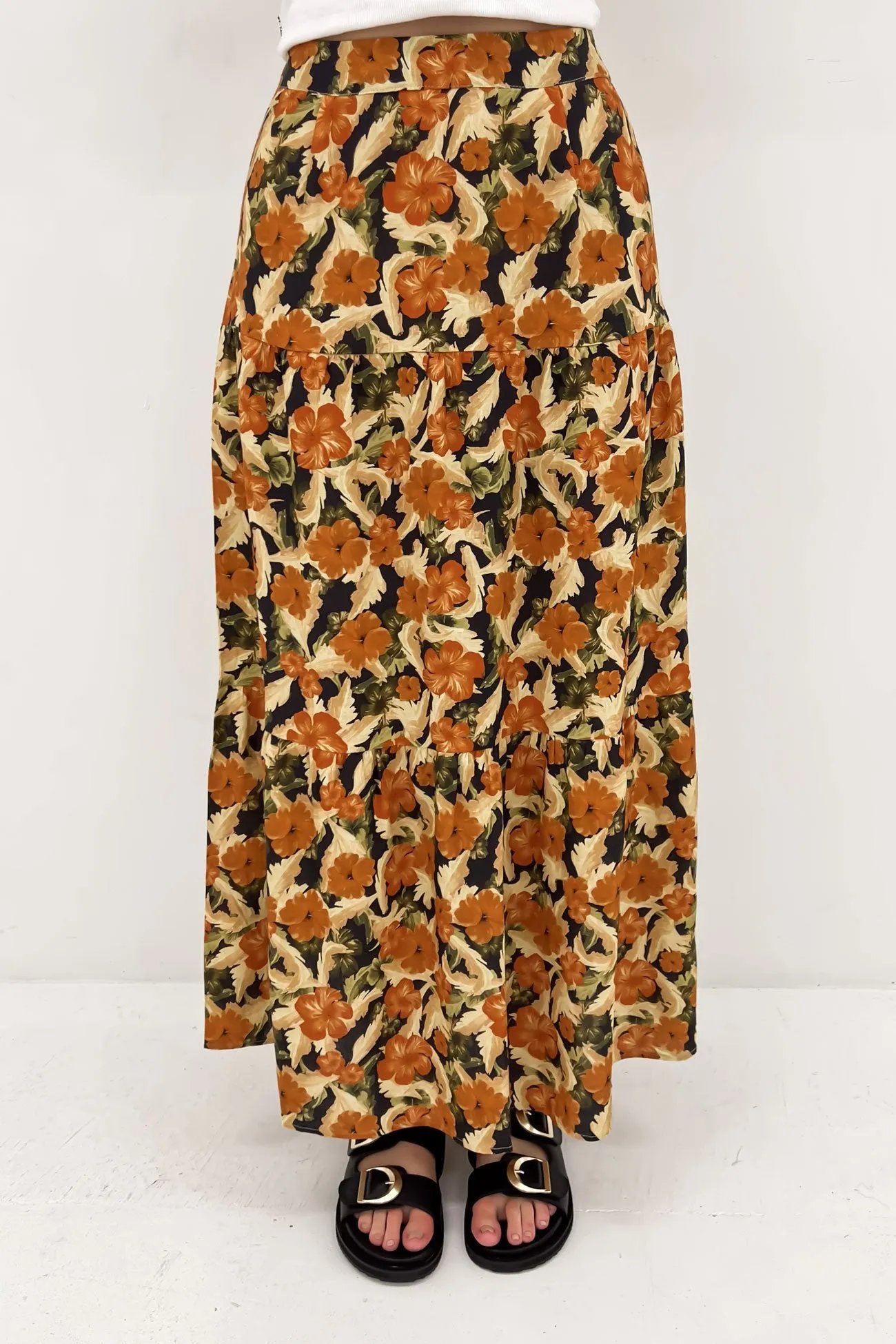 Polished Style Emerging Designer Margot Floral Maxi Skirt Print