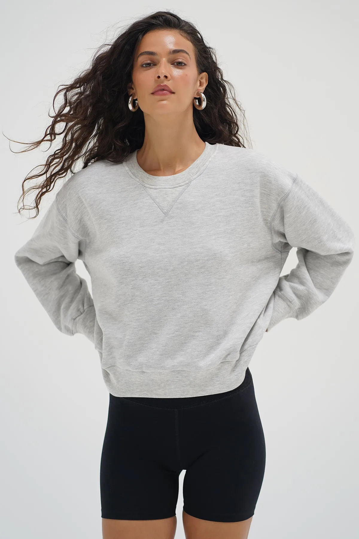 Vintage Daniel Sweatshirt - Heather Grey Microfiber Inner Layer