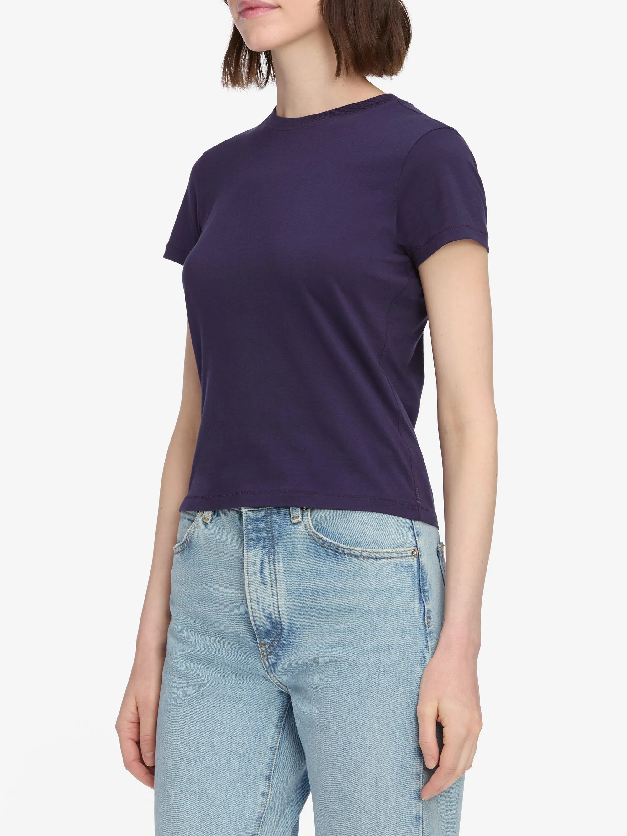 The Baby Tee -- Royal Purple Stretchable Knit